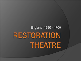 Restoration Theatre