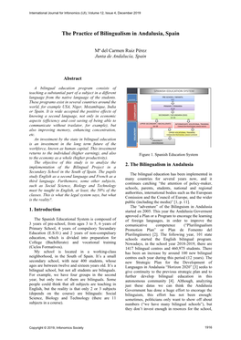 The Practice of Bilingualism in Andalusia, Spain