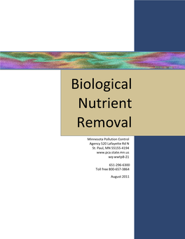 Biological Nutrient Removal Manual