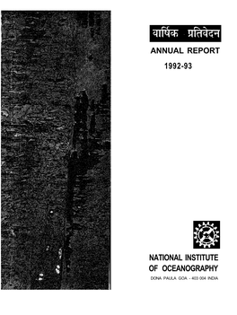 1992-93 National Institute of Oceanography