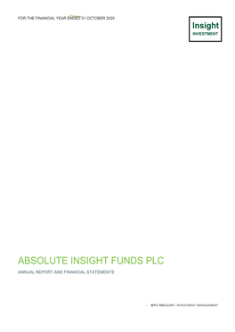 Absolute Insight Funds Plc Annual Report and Financial Statements