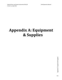 NRSA 2013/14 Field Operations Manual Appendices (Pdf)