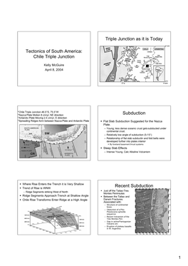 Tectonics of South America: Chile Triple Junction