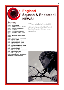 England Squash & Racketball NEWS!