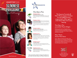 2020 PAC Summer Programming Brochure