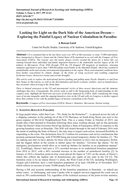 Looking for Light on the Dark Side of the American Dream— Exploring the Painful Legacy of Nuclear Colonialism in Paradise