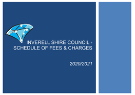 Schedule of Fees & Charges