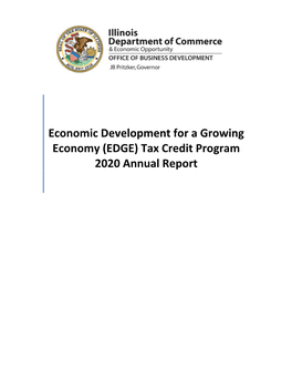 (EDGE) Tax Credit Program 2020 Annual Report