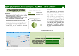 Egypt Country: Rrp6 Monthly Update - December Food Security