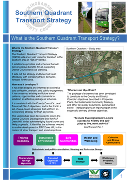 Southern Quadrant Transport Strategy
