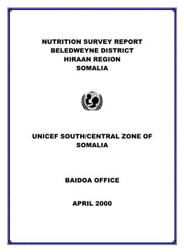 Belet Weyne District Survey