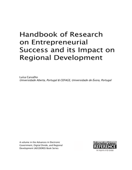 Handbook of Research on Entrepreneurial Success and Its Impact on Regional Development