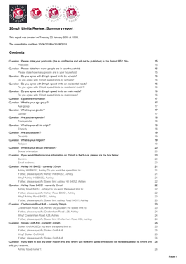 Summary of Consultation Report