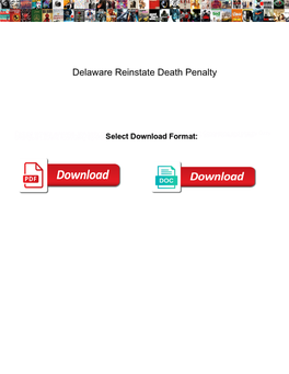Delaware Reinstate Death Penalty