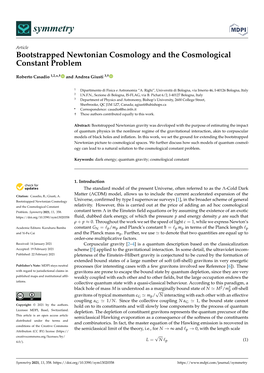 Bootstrapped Newtonian Cosmology and the Cosmological Constant Problem