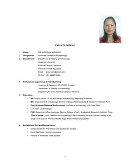 Faculty Profile