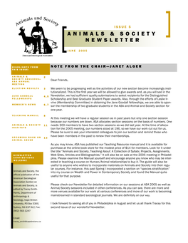 Newsletter Spring 2005 (ASA A&S)