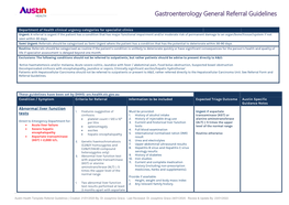 Gastroenterology General Referral Guidelines