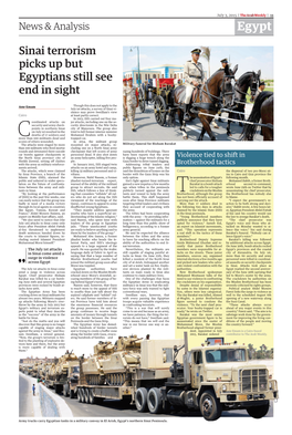 Sinai Terrorism Picks up but Egyptians Still See End in Sight