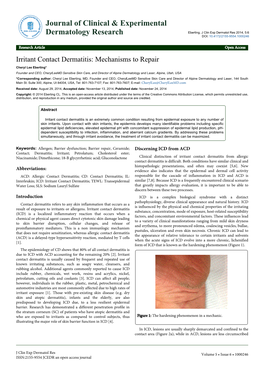 Irritant Contact Dermatitis