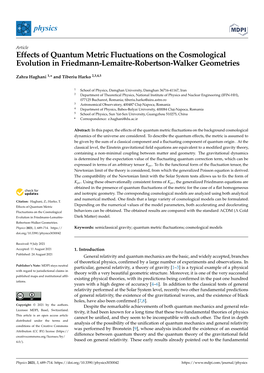 Effects of Quantum Metric Fluctuations on the Cosmological Evolution in Friedmann-Lemaitre-Robertson-Walker Geometries