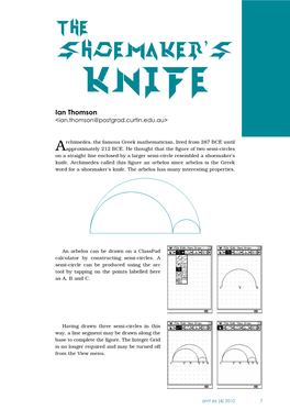 The Shoemaker's Knife