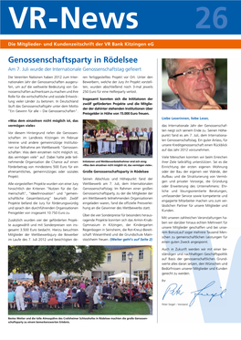 Genossenschaftsparty in Rödelsee Am 7