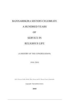 Bannabiikira Sisters Celebrate a Hundred Years of Service In