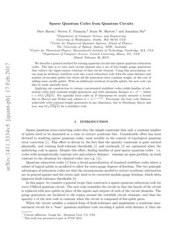 Sparse Quantum Codes from Quantum Circuits