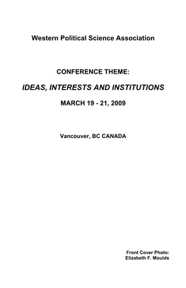 2009 Vancouver Meeting
