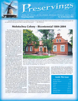 Molotschna Colony - Bicentennial 1804-2004