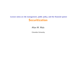 Securitization