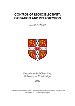 Control of Regioselectivity: Oxidation and Deprotection