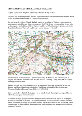 HERGEST RIDGE, KINGTON. LAGS TRAIL 12Th July 2016