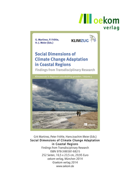 Social Dimensions of Climate Change Adaptation in Coastal Regions Findi