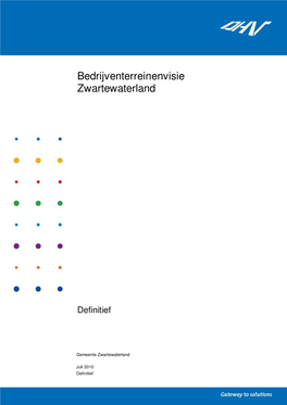 Bedrijventerreinenvisie Zwartewaterland