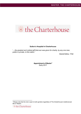 Master, the Charterhouse