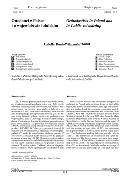 Ortodonci W Polsce I W Województwie Lubelskim Orthodontists in Poland