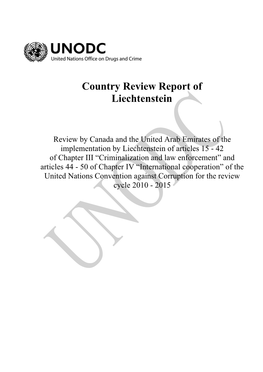 Country Review Report of Liechtenstein
