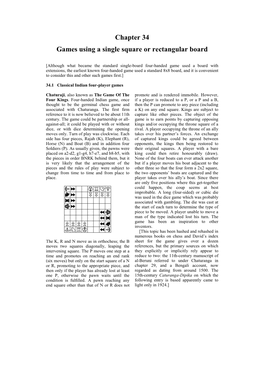 Chapter 34, Games Using a Single Square Or Rectangular Board