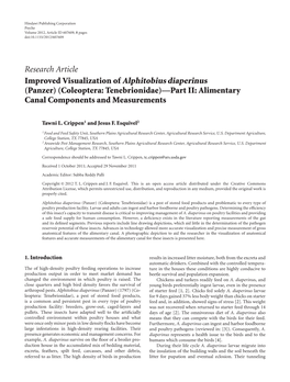 Improved Visualization of Alphitobius Diaperinus (Panzer)(Coleoptera