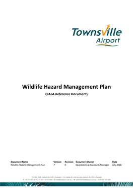 Wildlife Hazard Management Plan