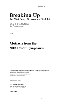 2004 Breaking Up