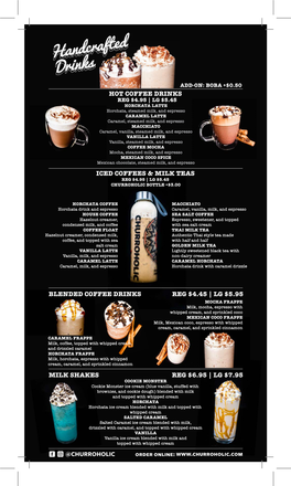 Churroholic Menu Web View Only Format