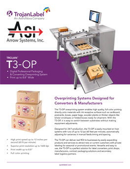 Overprinting Systems Designed for Converters & Manufacturers