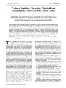 Profiles of Aprindine, Cibenzoline, Pilsicainide and Pirmenol in The