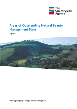 Areas of Outstanding Natural Beauty Management Plans a Guide