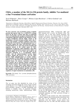 Cbl-B, a Member of the Sli-1/C-Cbl Protein Family, Inhibits Vav-Mediated C-Jun N-Terminal Kinase Activation