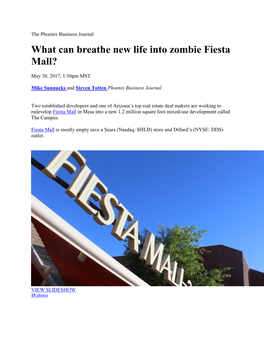 What Can Breathe New Life Into Zombie Fiesta Mall?