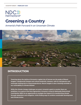 Greening a Country: Armenia's Path Forward in an Uncertain Climate